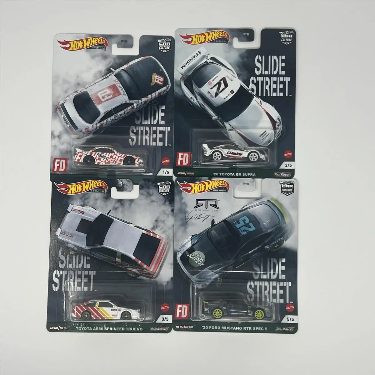 Hot Wheels Car Culture Slide Street Cars Set of 4