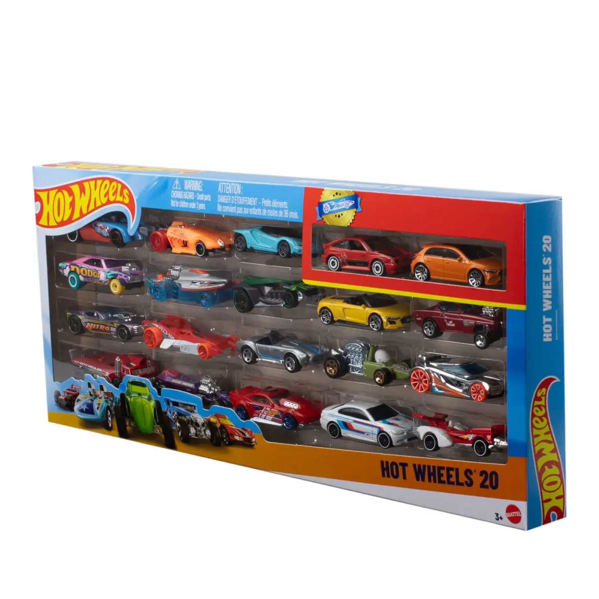 Hot Wheels 20-Pack 1:64 Scale Sports Race Cars - Collectible Set