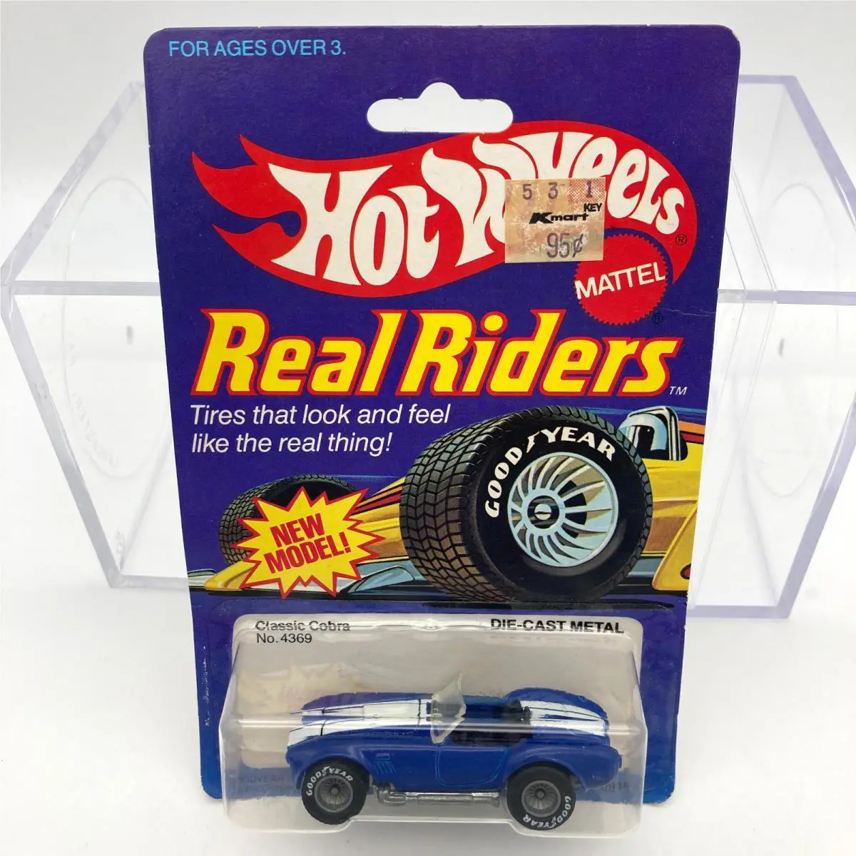 Hot Wheels 1982 Real Riders Classic Cobra Blue 4369 HK Gray Hub