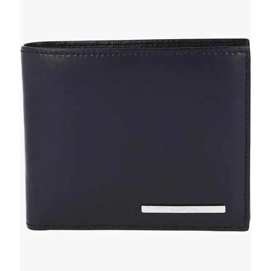 Salvatore Ferragamo Bifold Leather Men Wallet Coin Pouch Logo