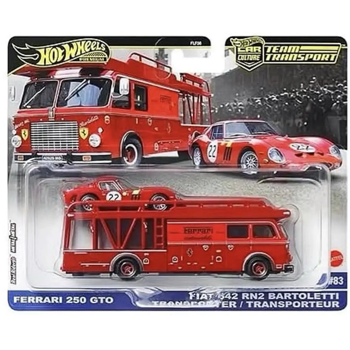 Hot Wheels Ferrari 250 Gto Fiat 642 Bartoletti Hauler Team Transport Premium