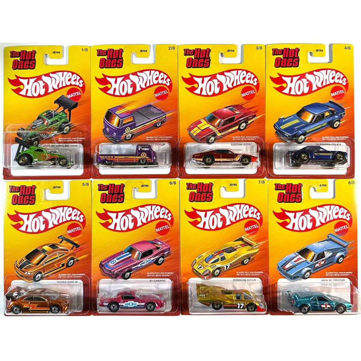 Hot Wheels 2025 The Hot Ones Set of 8
