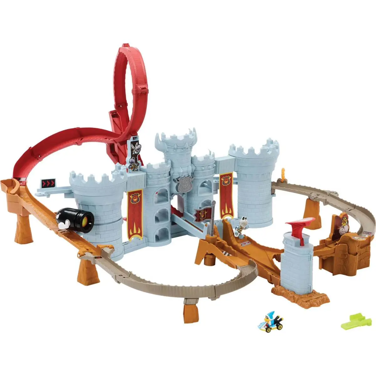 Hot Wheels Mario Kart Bowser s Castle Track Set Kamek Car Kids Gift Toy Play Set