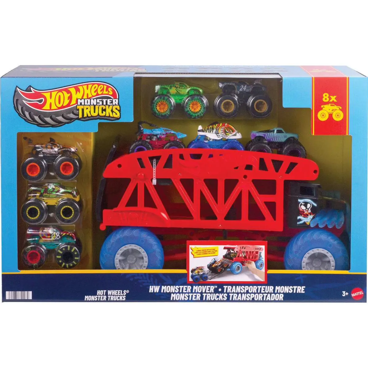 Hot Wheels Monster Trucks Monster Mover Hauler Trucks Bundle