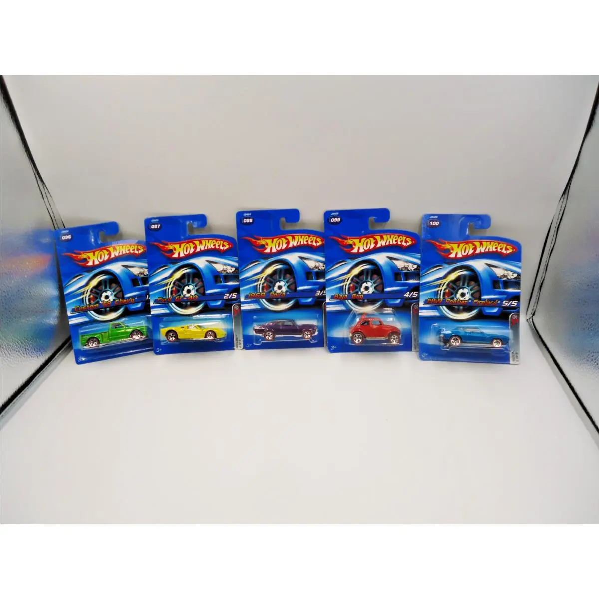 Hot Wheels 2006 Redline Series of 5-Custom `69 Chevy 1968 Nova `69 Firebird Etc