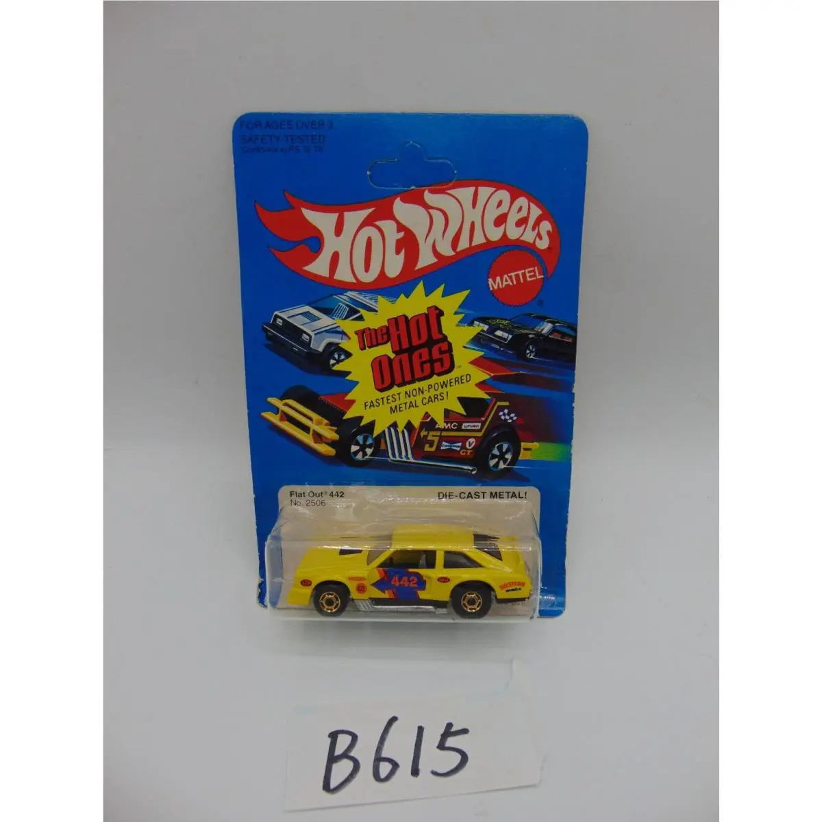 Hot Wheels Mattel The Hot Ones Flat Out 442 1980 2506 Vintage Hong Kong