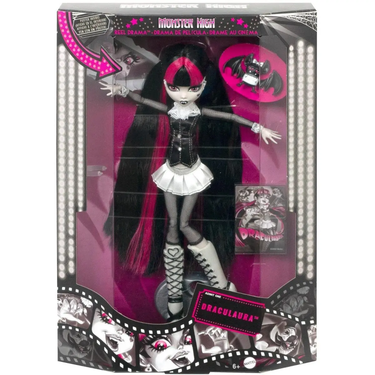 Monster High Reel Drama Collector Dolls Draculaura Cleo Lagoona Clawdeen Frankie Draculaura
