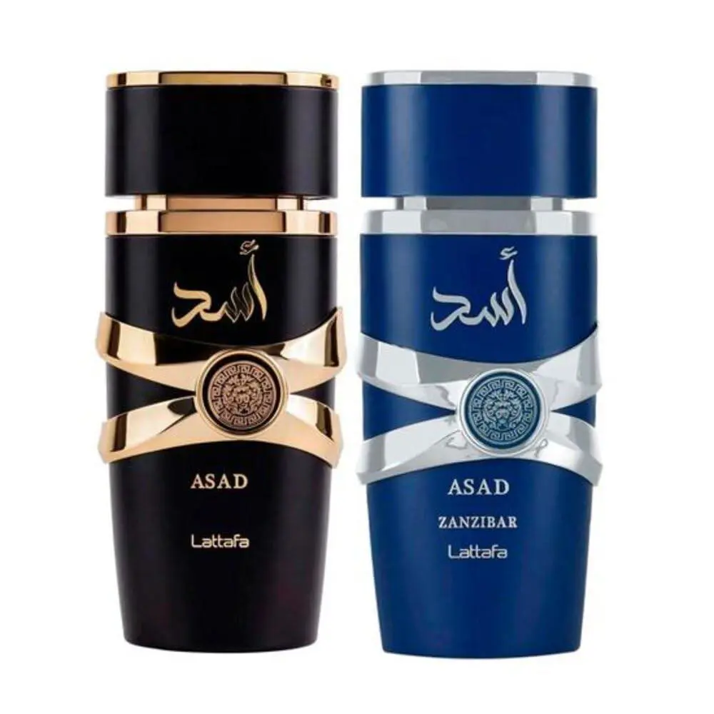 Lattafa Asad 2 Piece Gift Set Edp 3.4 Fl Oz + Asad Zanzibar Edp 3.4 Fl Oz