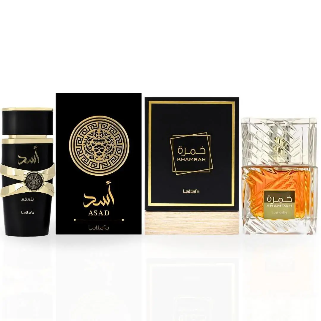 Khamrah Asad Edp Sprays 100ML 3.4 OZ By Lattafa Bundle