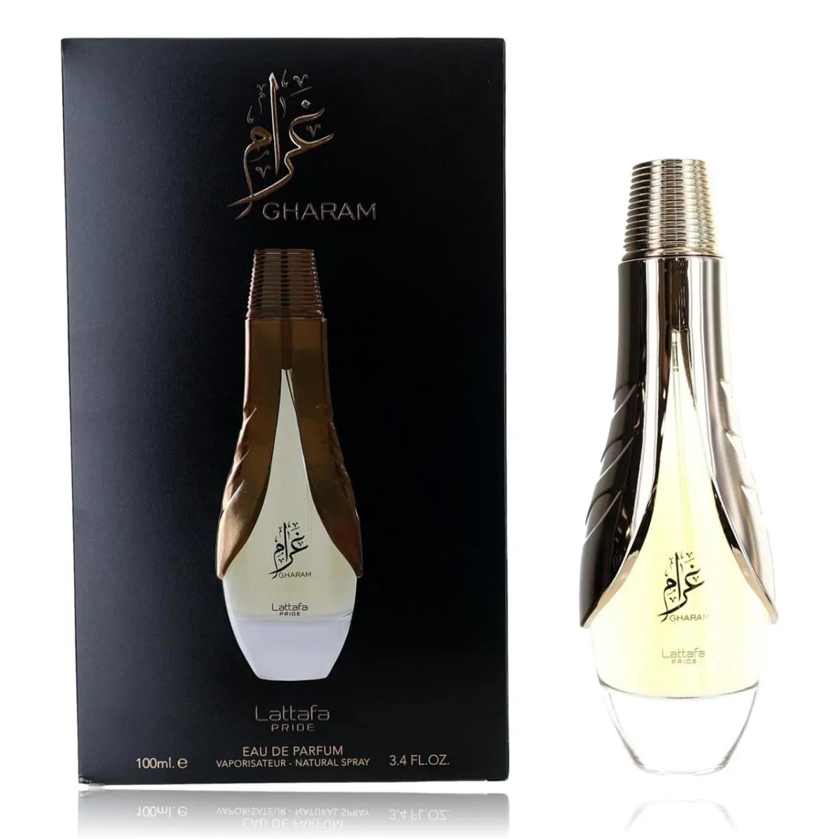 Lattafa Gharam Edp 3.4 oz Unisex Long-lasting Arabic Perfume Oriental Woody