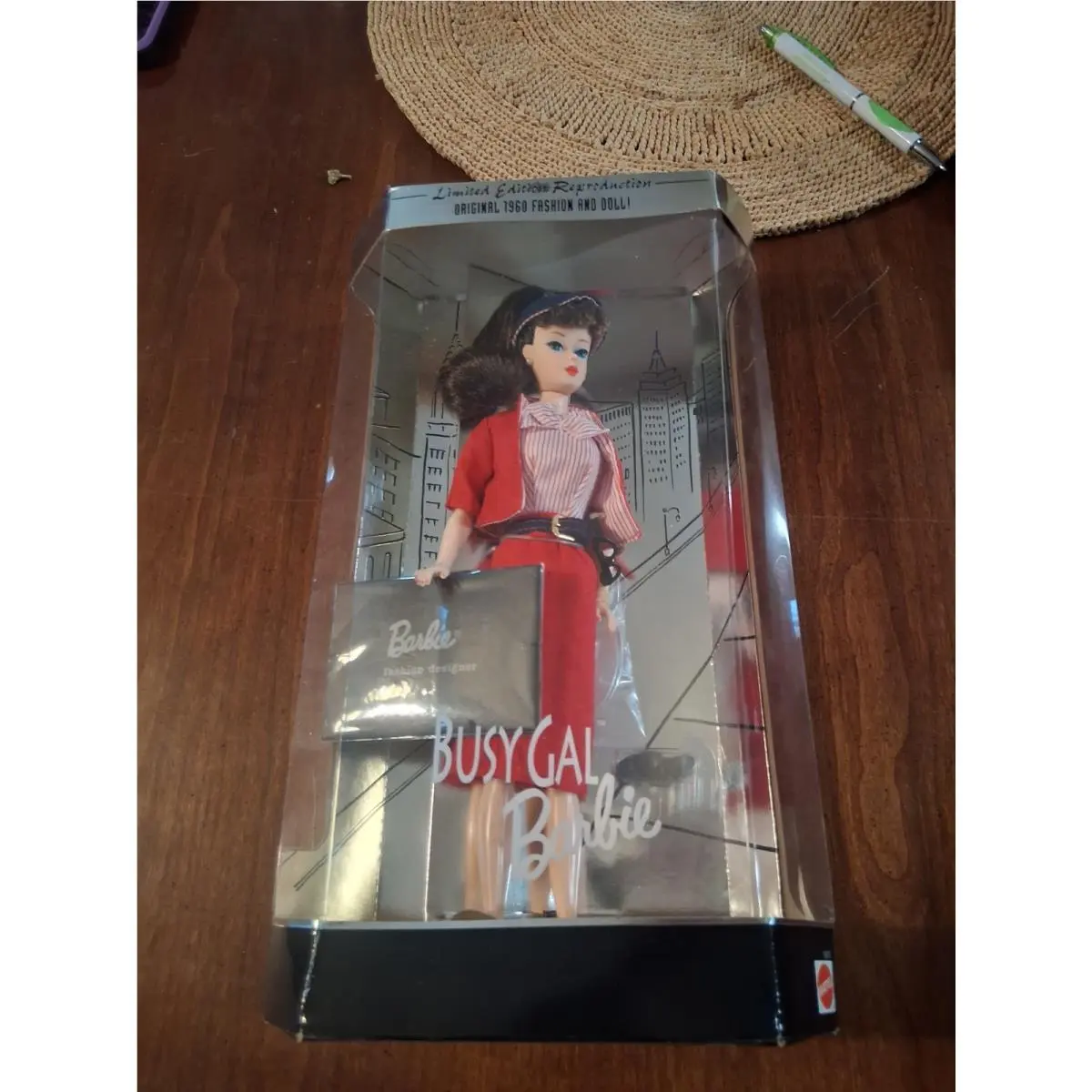 Vintage Nostalgic 1995 Mattel Busy Gal Barbie Brunette 1960 Lmt Ed Repro
