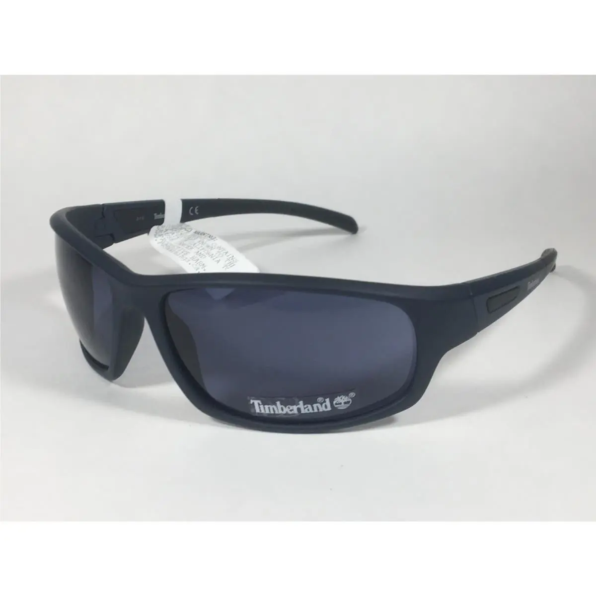 Timberland Men`s TB7189 91V Sport Wrap Sunglasses Navy Blue Frame Gray Lens 65mm
