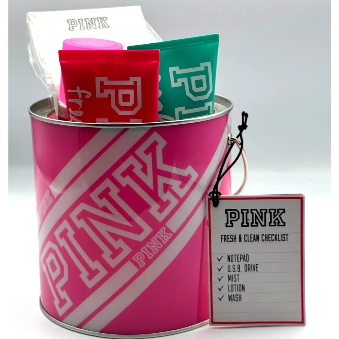 Victoria`s Secret Pink Fresh Clean Can Gift Set Body Mist Lotion