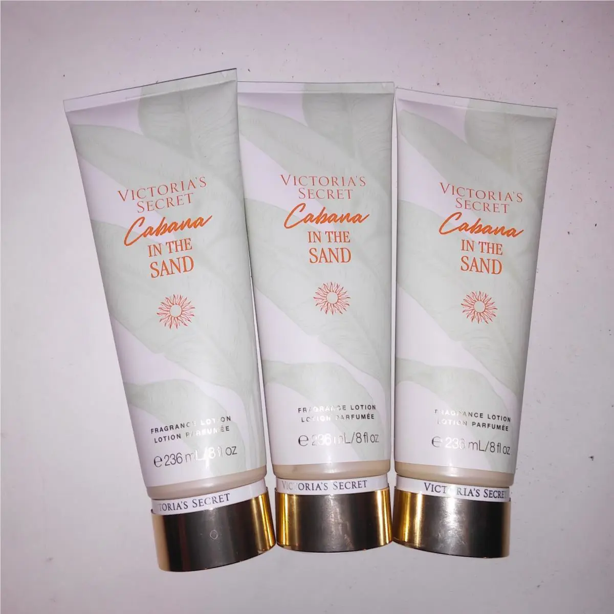 Set of 3 Victoria Secret Fragrance Lotion Cabana in The Sun Full Size 8oz Each