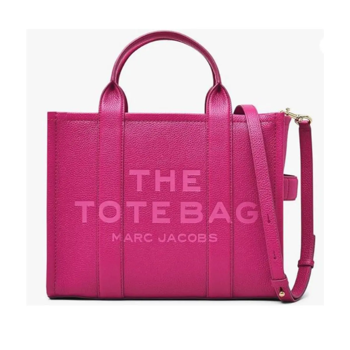 Marc Jacobs The Leather Medium Tote Bag - Lipstick Pink H004L01PF21-955