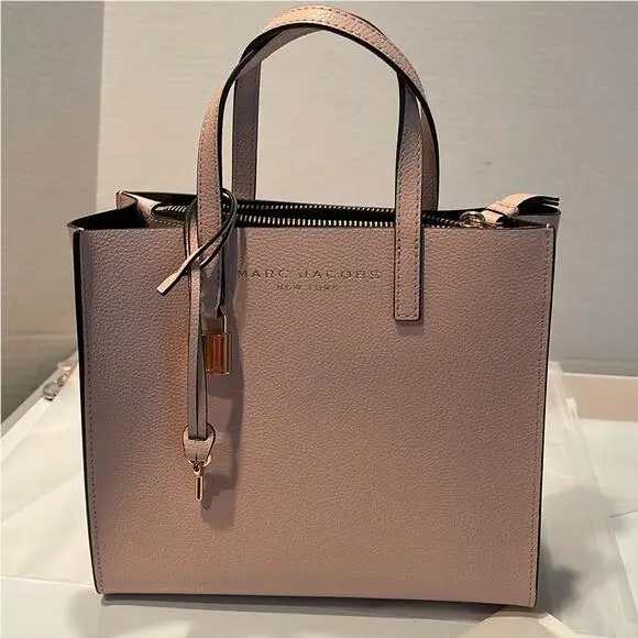 Marc Jacobs Mini Leather Pink Peach Whip Tote Crossbody Bag Purse by Marc By Marc Jacobs