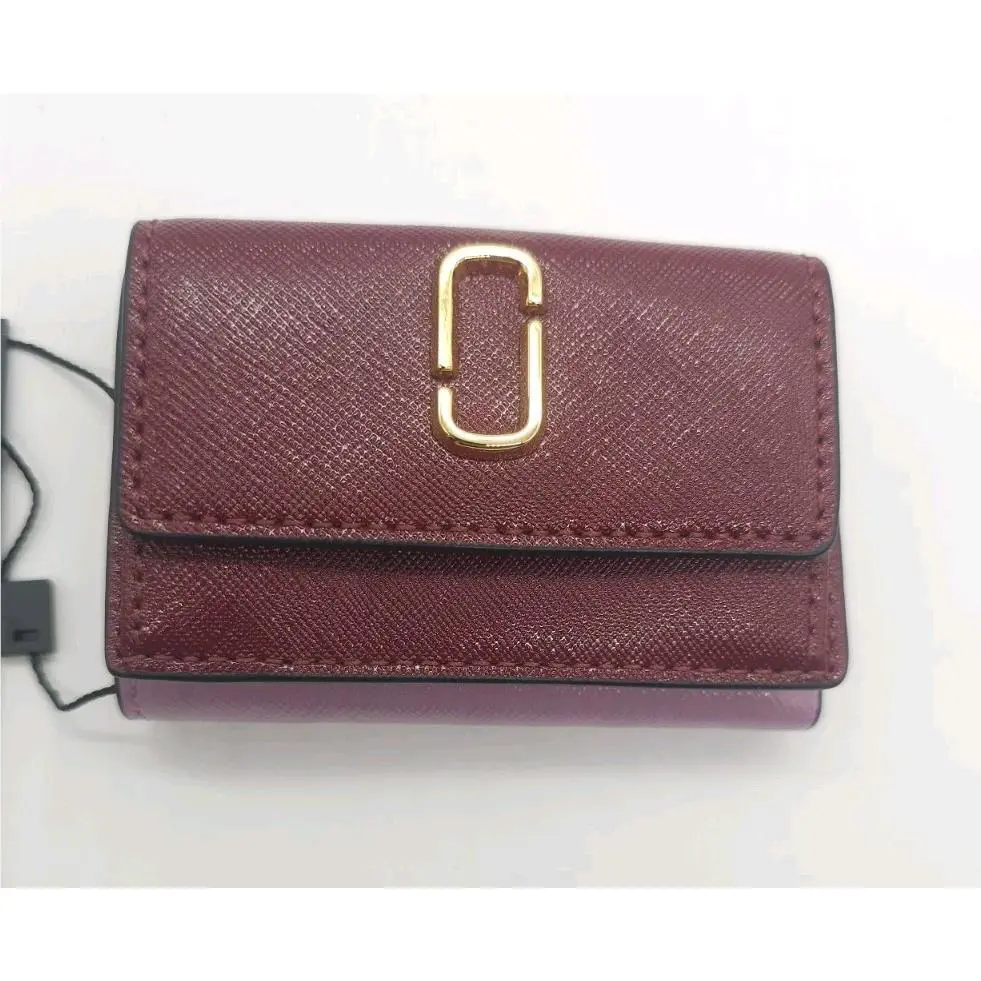 Marc Jacobs J Logo Leather Trifold Mini Vachetta Red Multi JL025021