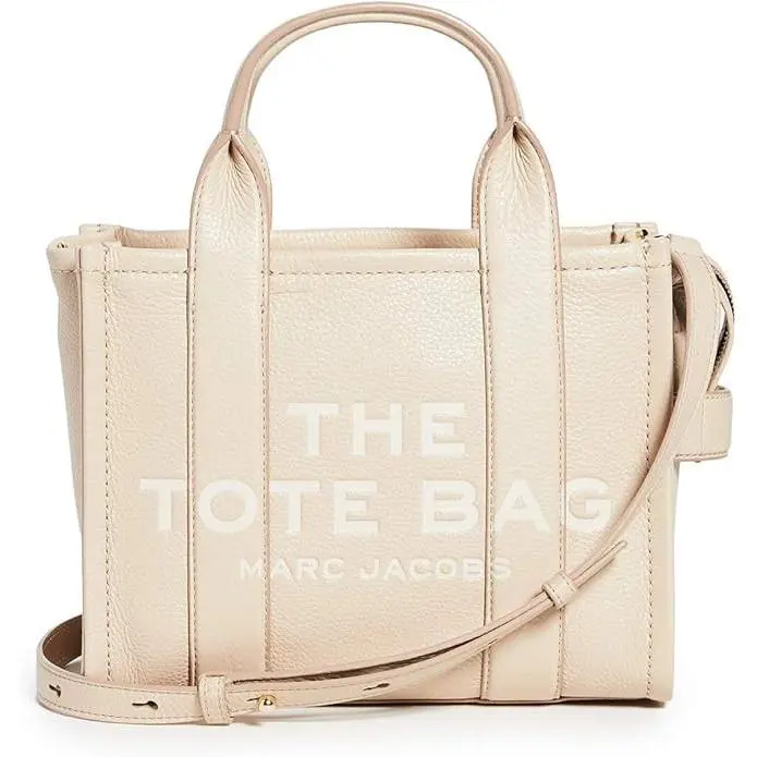 Marc Jacobs Signature Logo Leather Small The Tote Bag Twine H009L01SP21-914