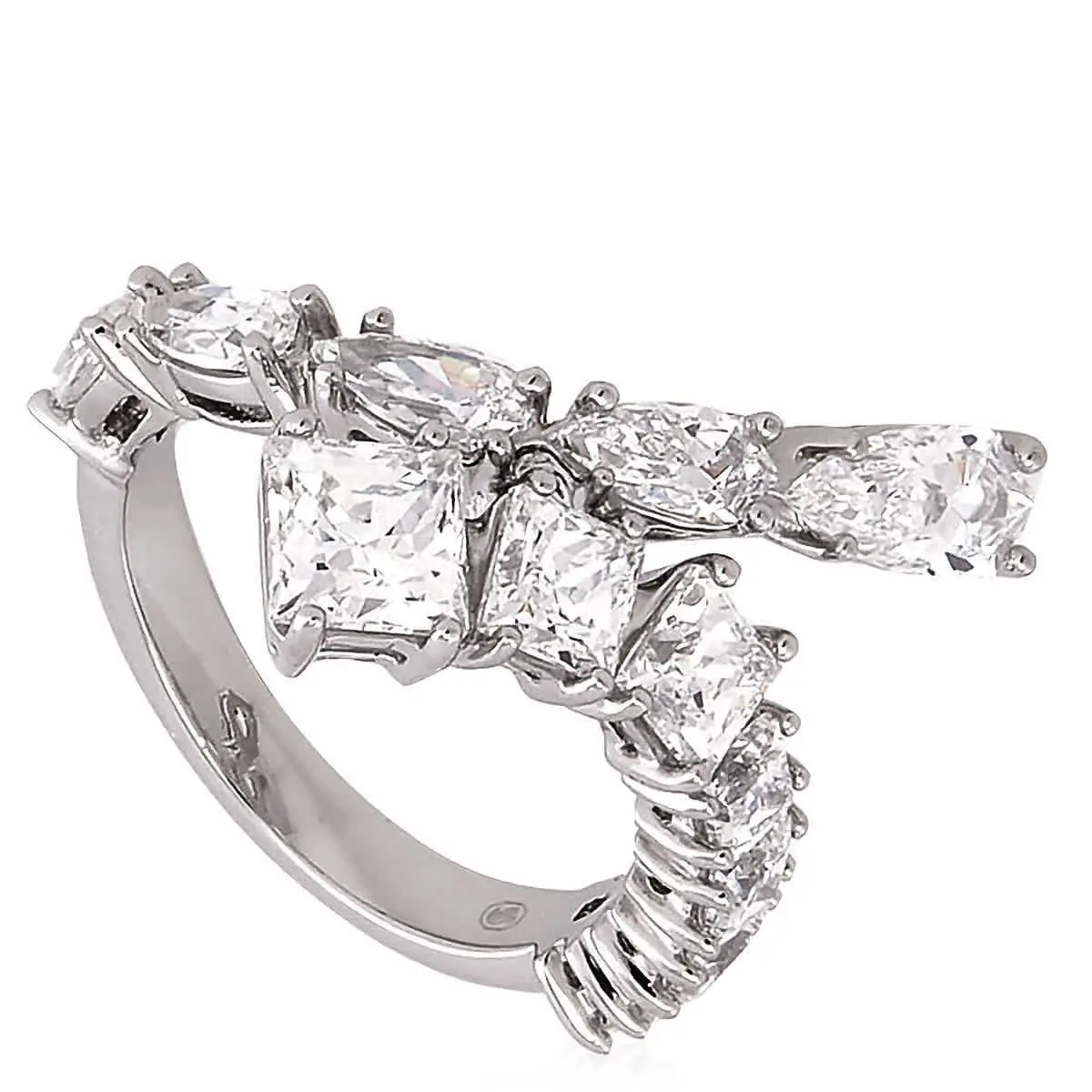 Swarovski Rhodium Plated Matrix Ring