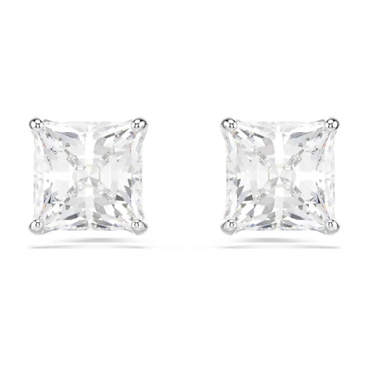 Stilla Attract Hoop and Stud Earrings White Rhodium Plated by Swarovski