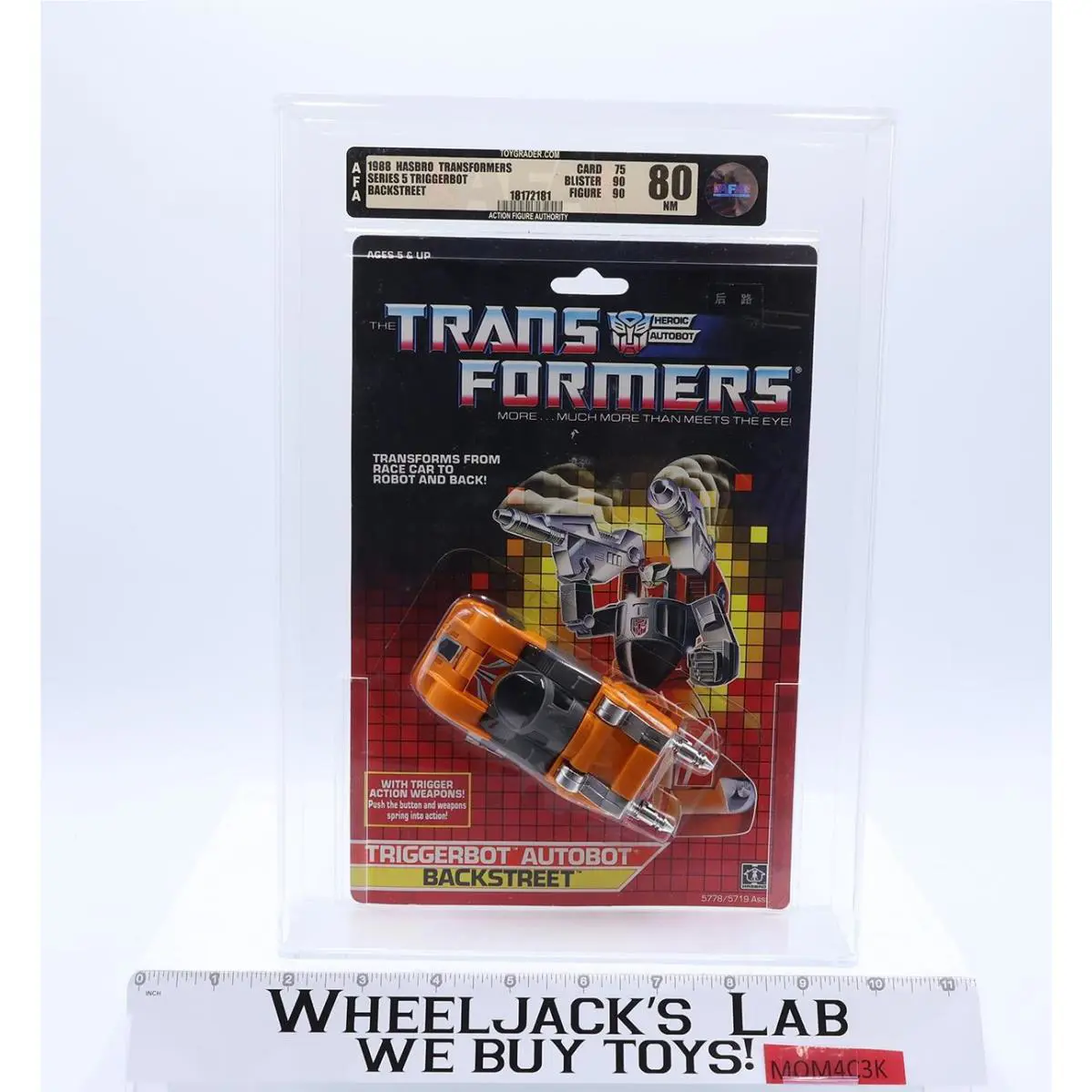 Backstreet Afa Graded 80 75/90/90 G1 Transformers 1988 Hasbro