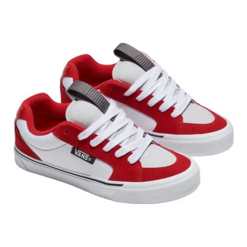 Vans Chukka Push LO Skate Unisex Men Size 6.5 = Women Size 8 Shoes White/red - Racing Red / White - VN000CZW6RT