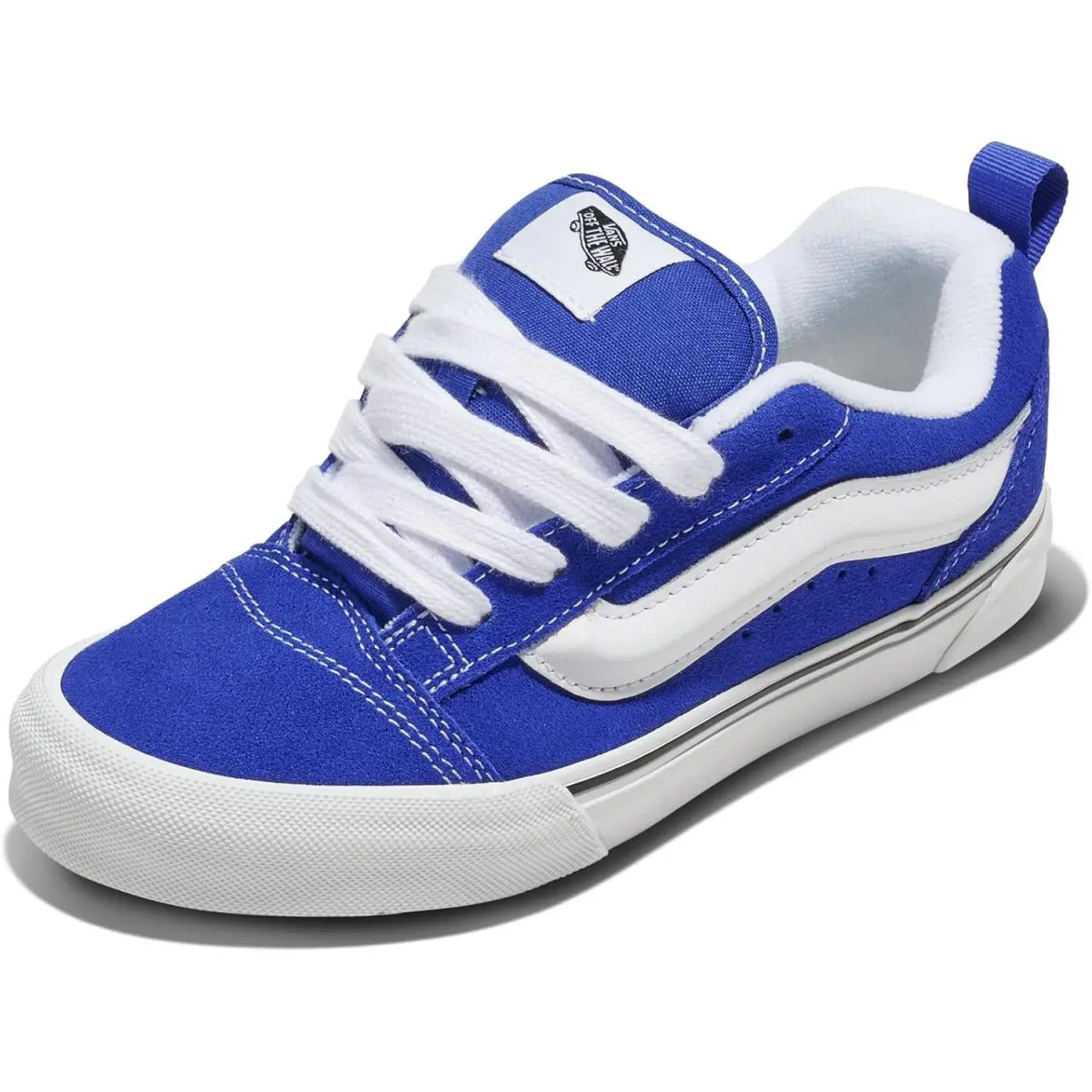 Vans Unisex-child Knu Skool Skate Shoe 4 Big Kid Blue - blue