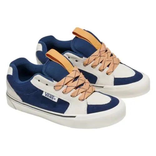 Vans Chukka Push Laceup Sneaker Trainer Skate Men Shoes White/navy Size 11.5 - Dress Blues Marshmallow - VN000CZWDTQ