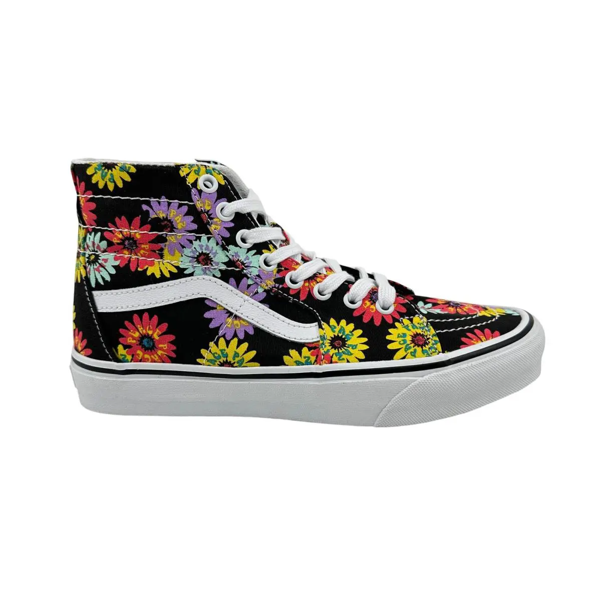 Vans Sk8-Hi Tapered Peace Floral Womens Size 9 Athletic Sneaker - Black, Manufacturer: Peace Floral