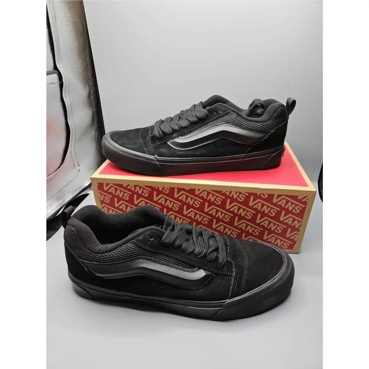 Vans Knu Skool Skate Shoe Black/black Size 11.5