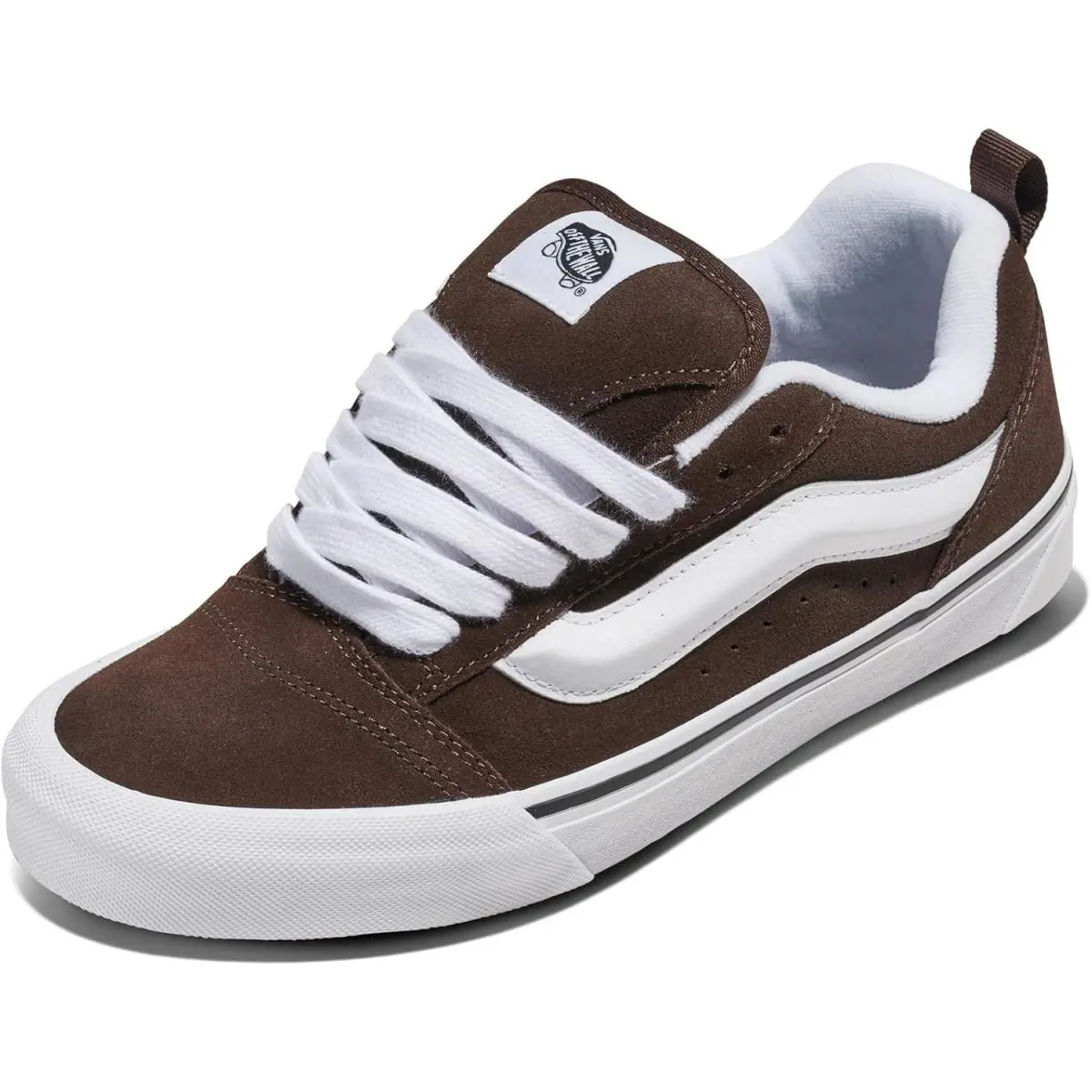Vans Unisex-adult Knu Skool 7 Women/5.5 Men Brown/white - brown white