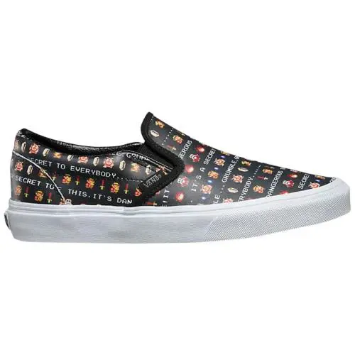 Vans Nintendo X Classic Slip On `zelda` - VN0004MPJRD Size 6 - Black