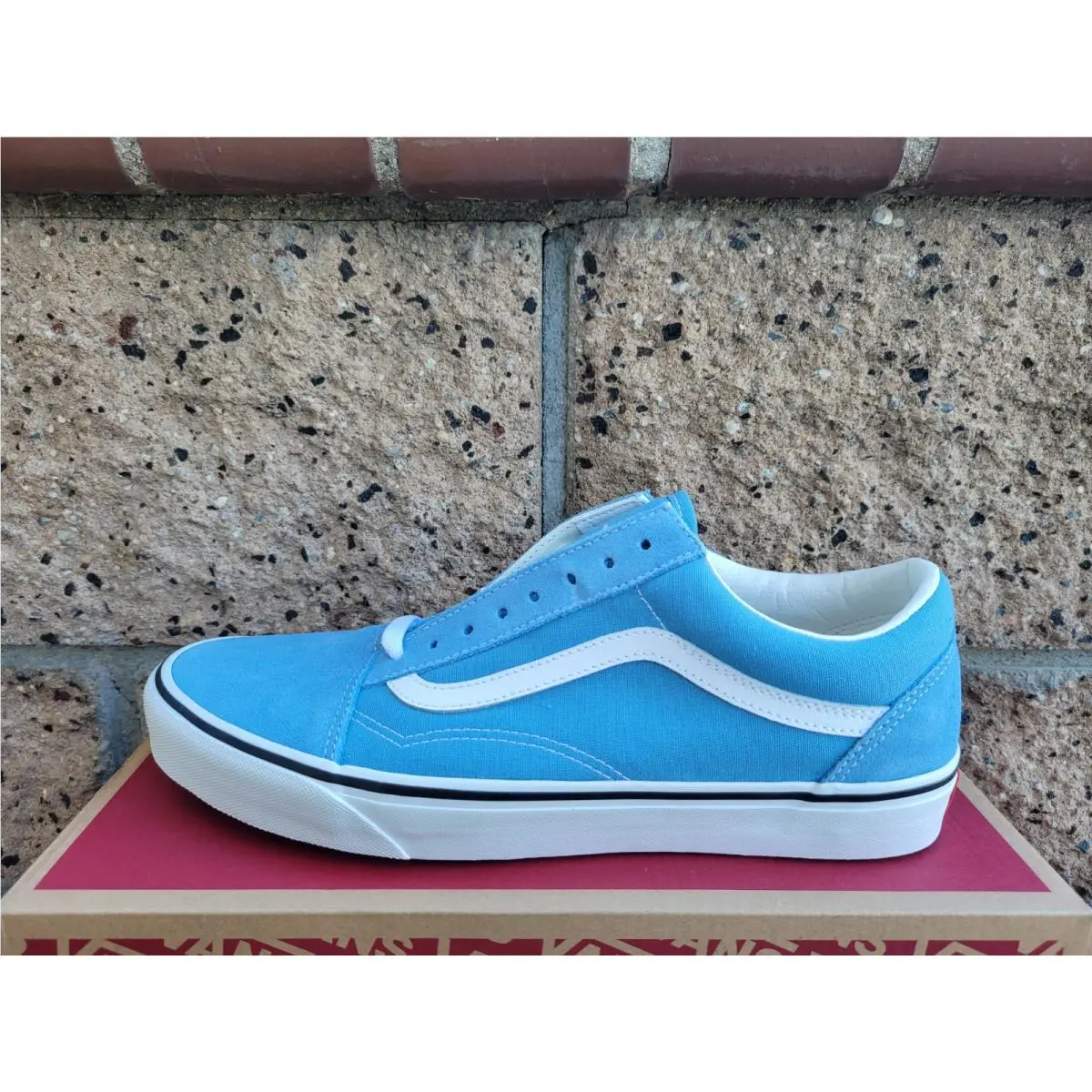 Vans Old Skool Shoes Men`s Size 10 Color Theory Heritage Blu