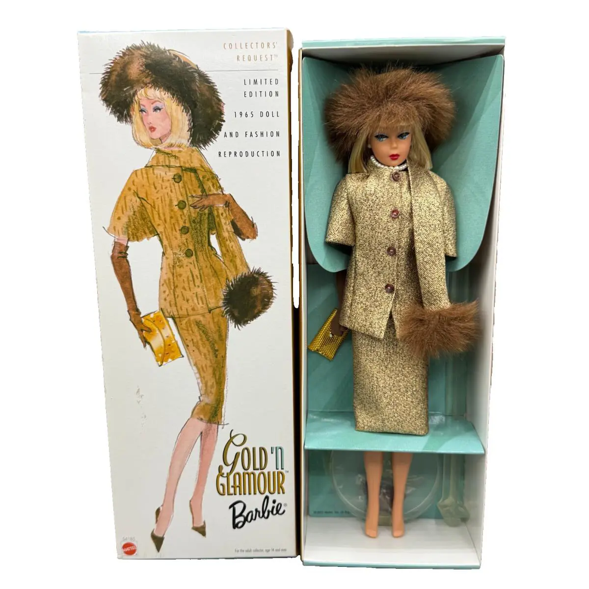 BK Barbie Doll 2001 Gold `N Glamour Repro Reproduction 54185