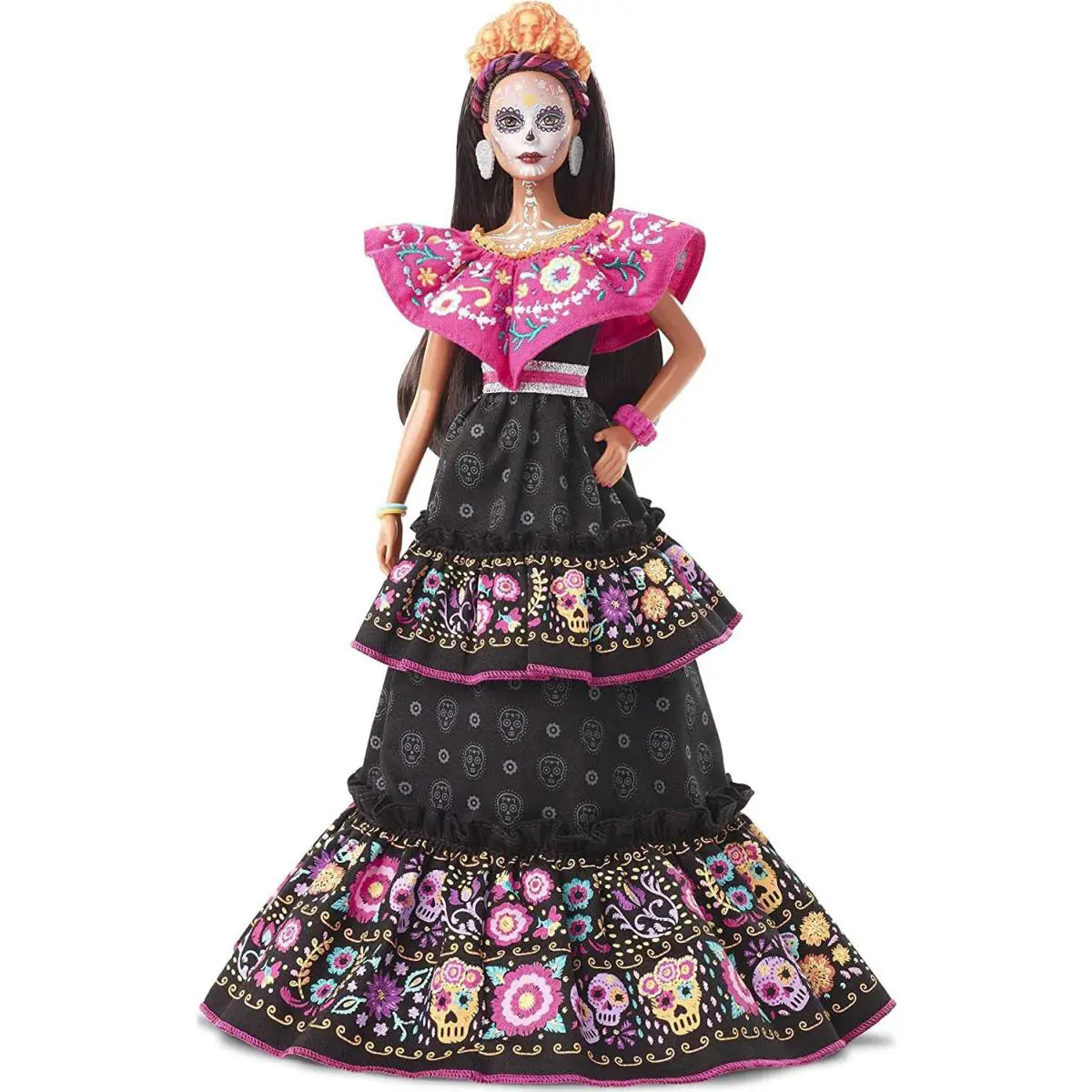 Barbie 2021 Female Dia De Los Muertos Day of The Dead Doll Mattel Holiday Gift