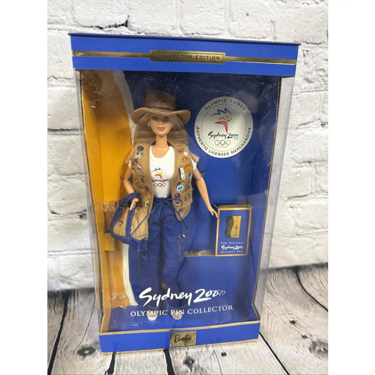 Sydney 2000 Barbie Collectible Doll Olympic Pin Collector Mattel