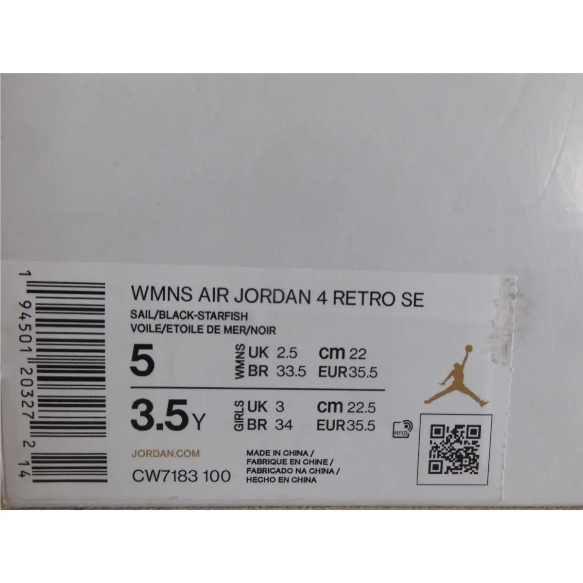 Nike shoes - Air Jordan 4 - Air - CW7183-100 - Black 6