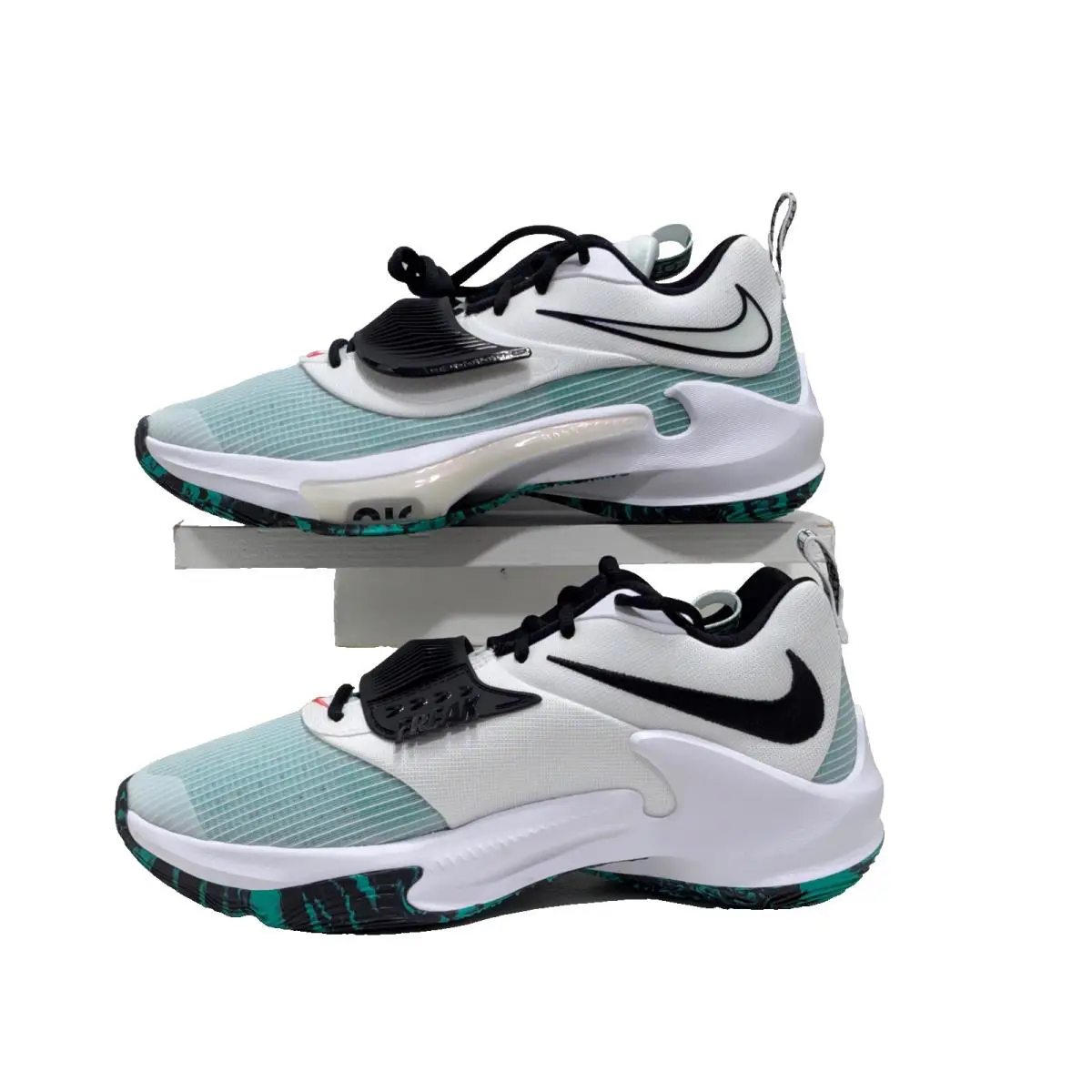 Nike shoes - Nike Zoom Freak 3 - Zoom Freak - DA0694-101 - WHITE/BLACK-CLEAR EMERALD 1