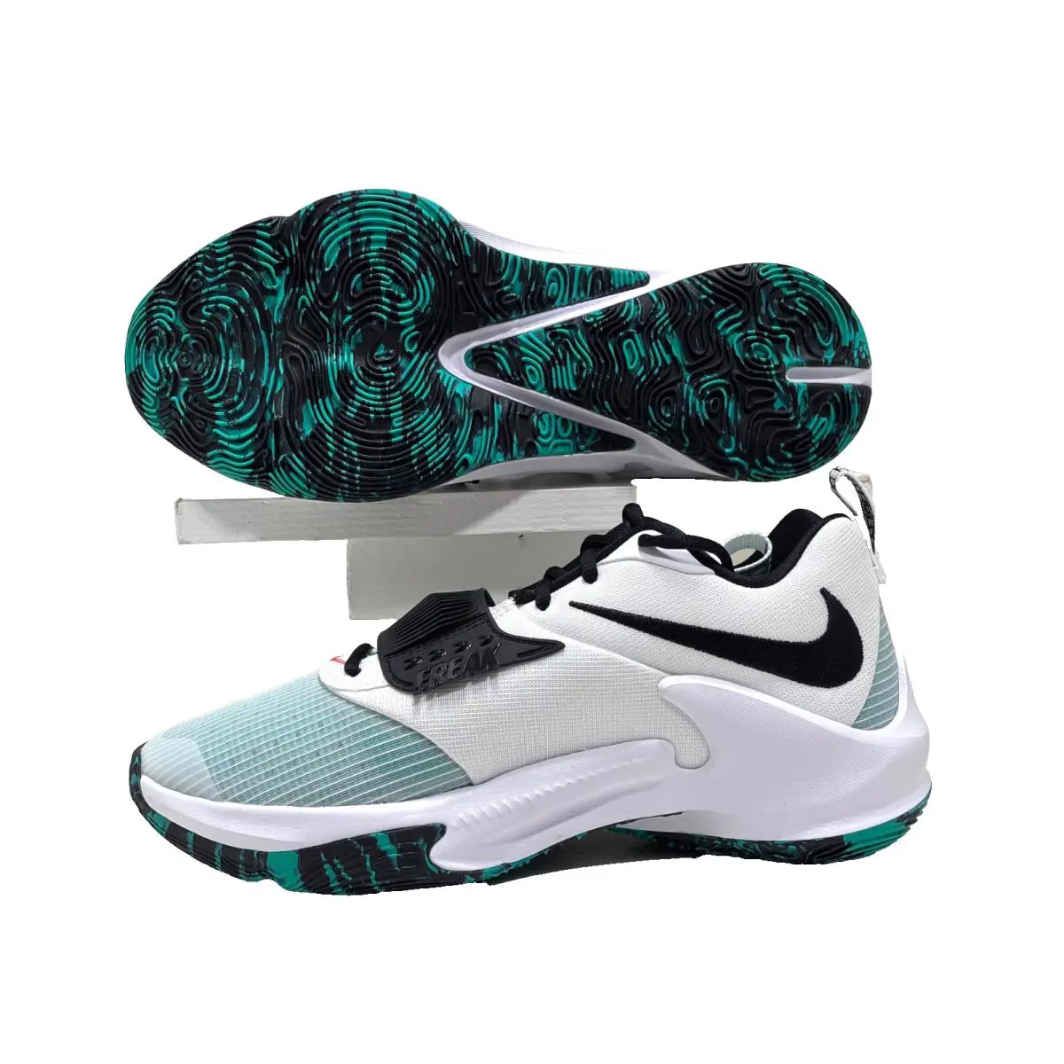 Nike shoes - Nike Zoom Freak 3 - Zoom Freak - DA0694-101 - WHITE/BLACK-CLEAR EMERALD 2