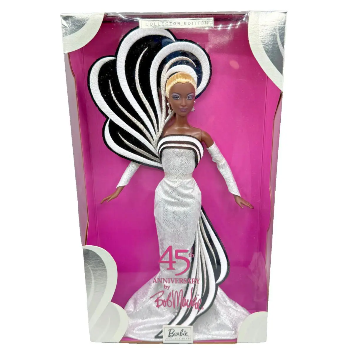 BK Barbie Doll 2003 45TH Anniversary BY Bob Mackie Black AA B3453