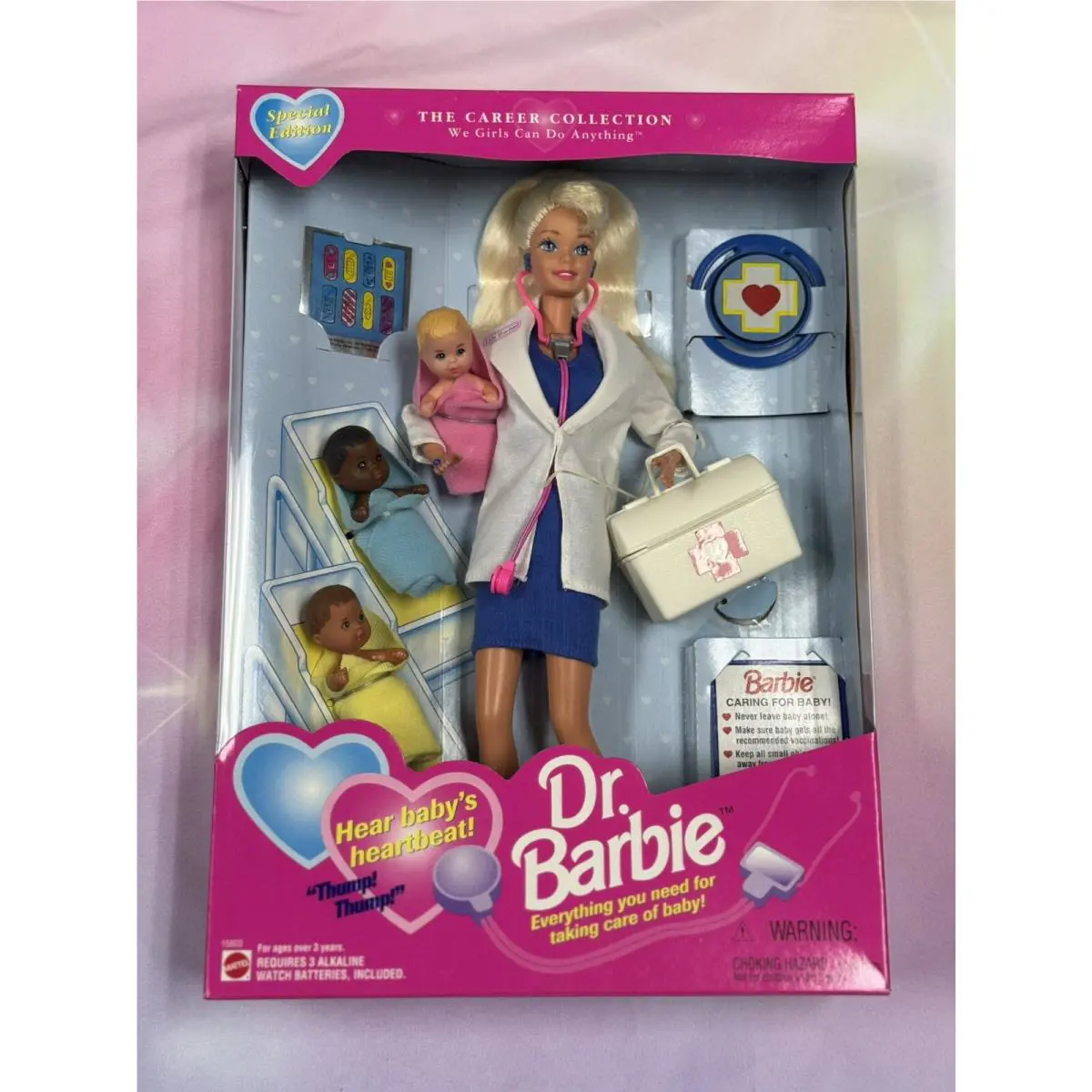 Dr. Barbie Doll w/3 Baby Dolls - Special Edition Career Collection 1995 15803