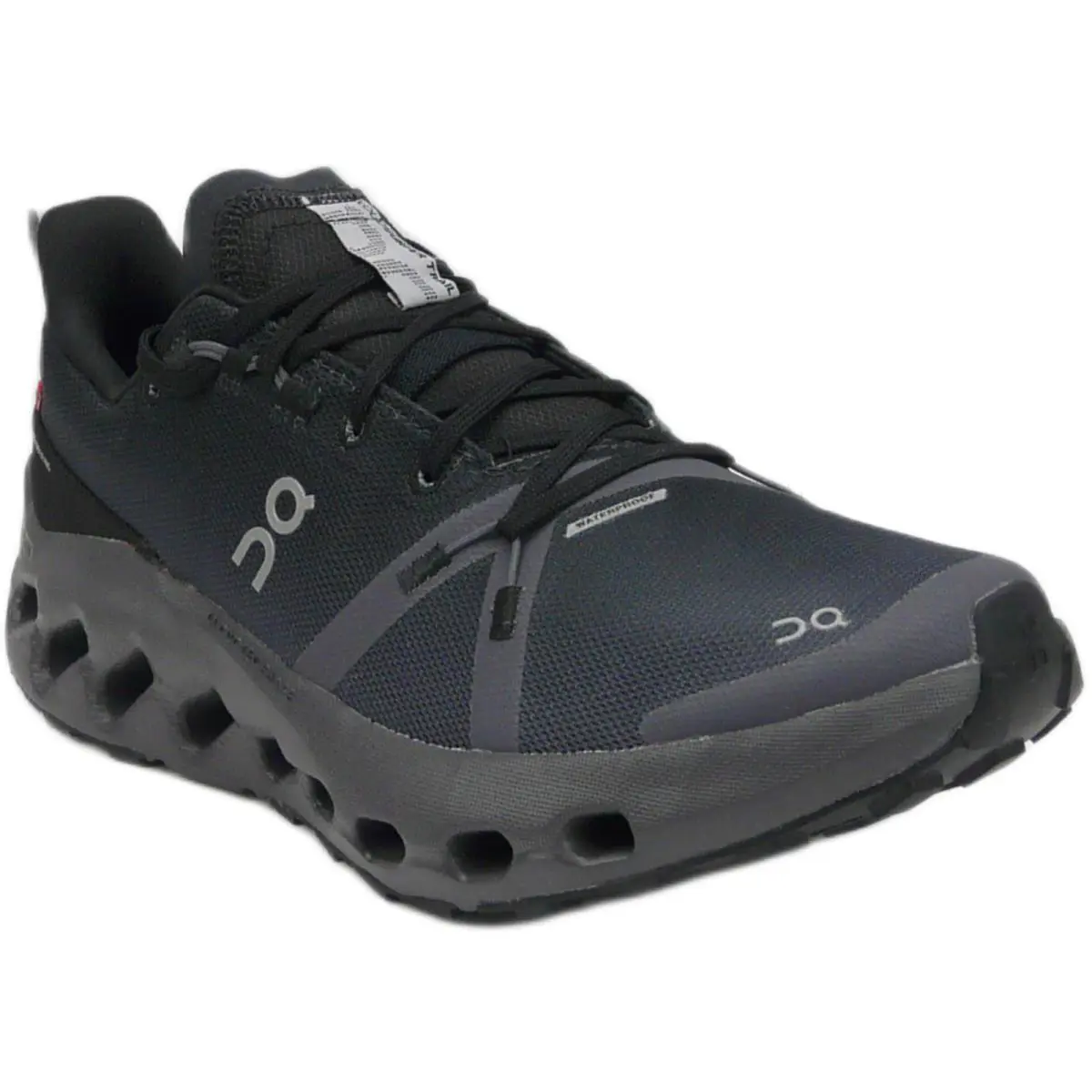 On Running Cloudsurfer Women`s Trail Waterproof Hiking Shoe Black/eclipse US 7.5 - Black