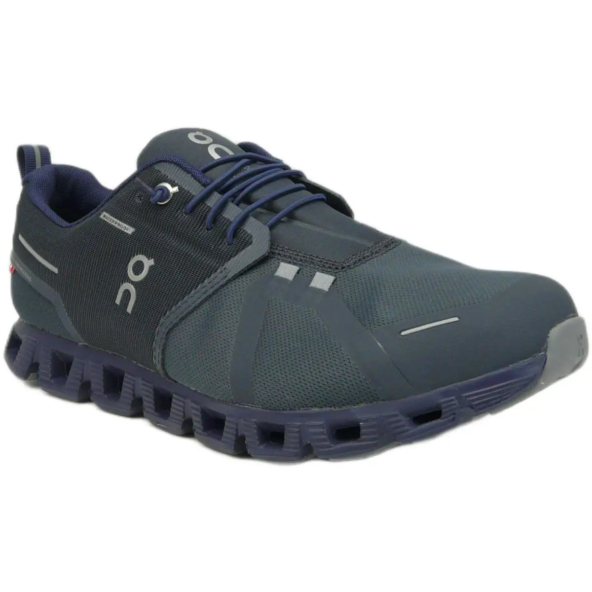 On Running Cloud 5 Men`s Waterproof Running Shoes Navy/ink US 7.5 - Blue