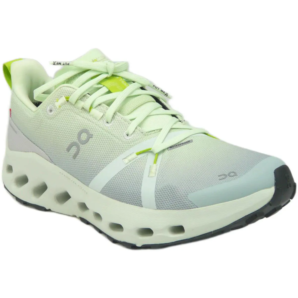 On Running Women`s Cloudsurfer Trail Waterproof Sneaker Lime Mineral US 7.5 - Lime Mineral