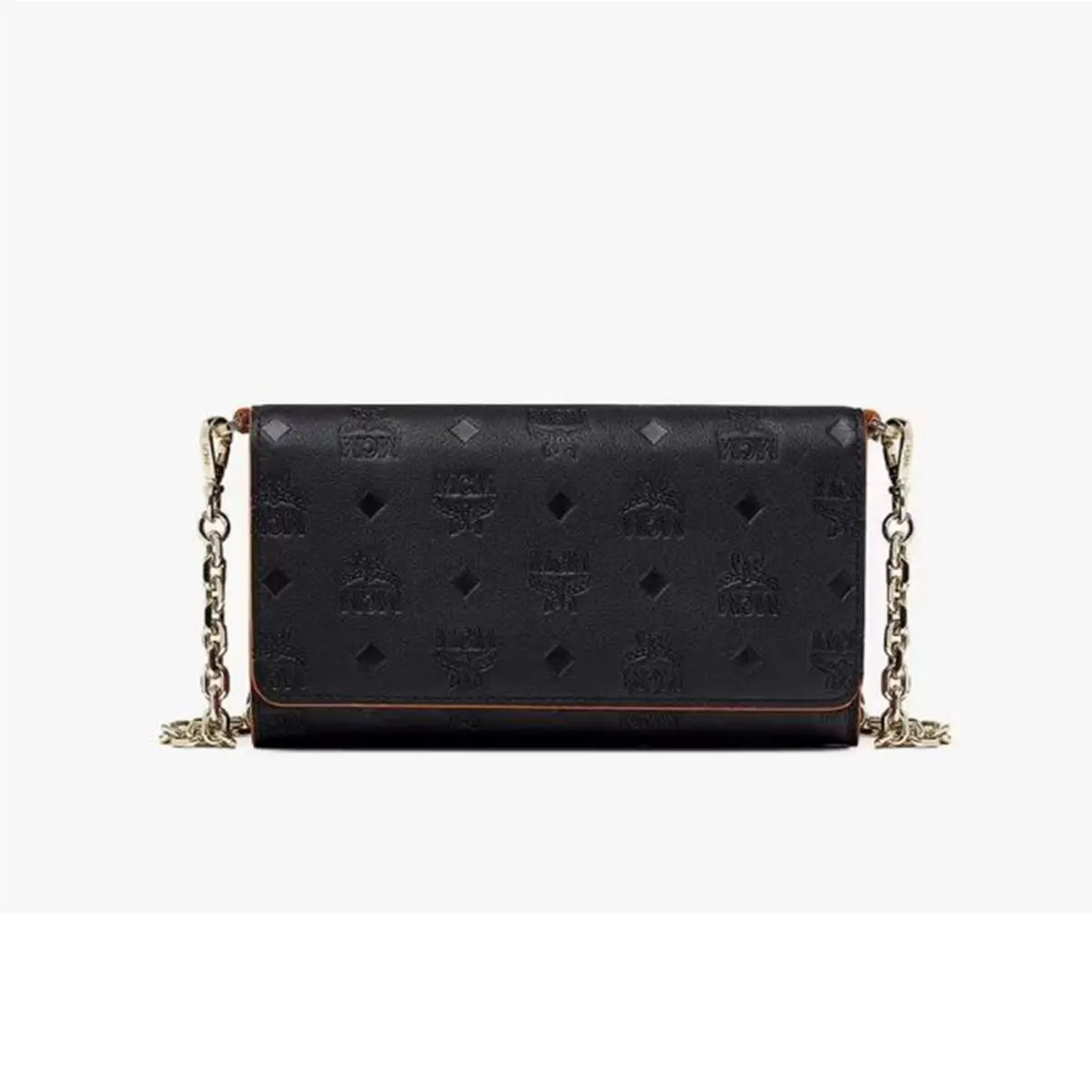 Mcm Women`s Leather Monogrammed Folio Handbag Black by MCM