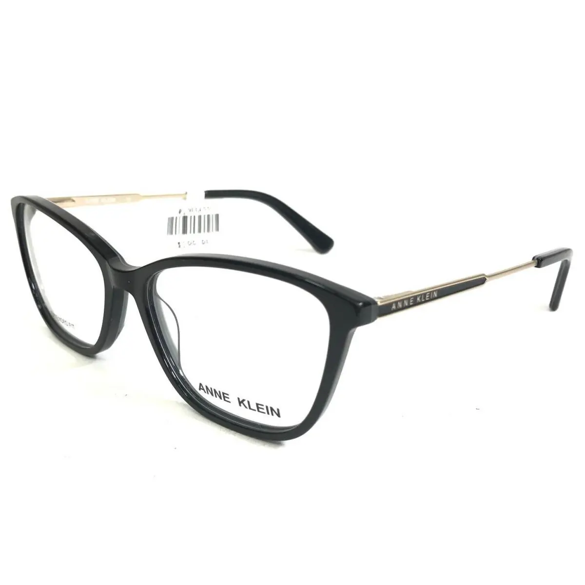 Anne Klein Eyeglasses Frames AK5080 001 Black Gold Cat Eye Full Rim 56-16-140