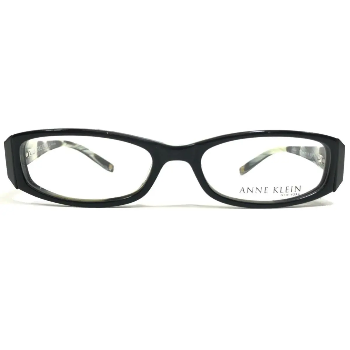 Anne Klein Eyeglasses Frames AK8060 170 Black Ivory Rectangular 50-16-130