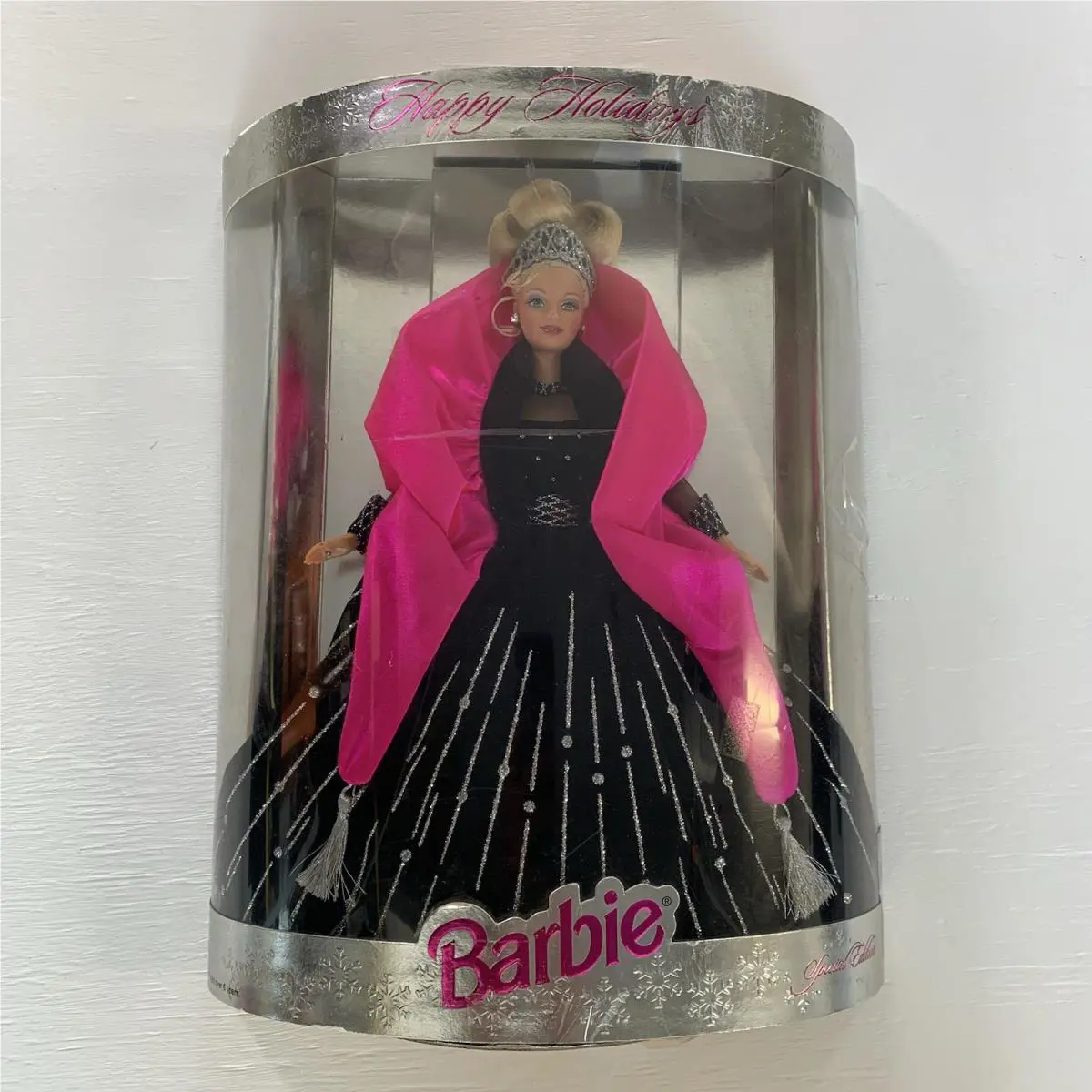 1998 Rare Happy Holidays Barbie with Multiple Print Errors But Bad Box
