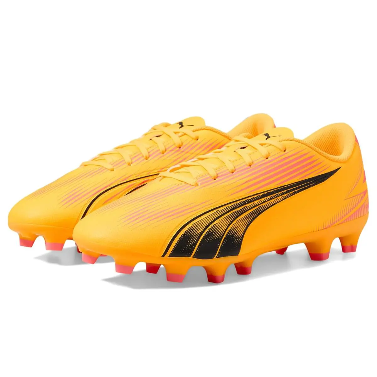 Man`s Shoes Puma Ultra Play Firm Ground/artificial Ground Soccer Cleats - Sun Stream/Puma Black/Sunset Glow