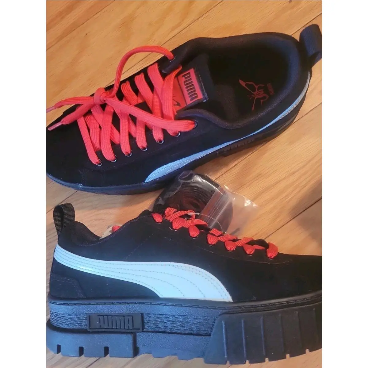 Size 7.5 - Puma Dua Lipa x Mayze Suede Black Blue Glow